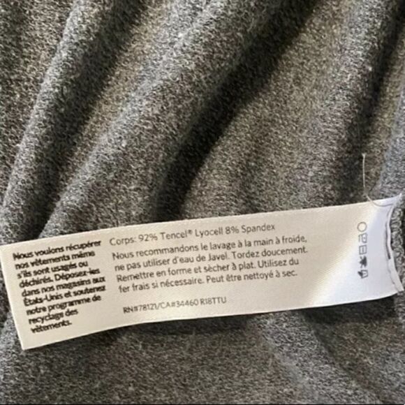 Eileen Fisher Woman’s Tencel Organic Cotton Oversized Gray Sweatshirt SP - Picture 7 of 7